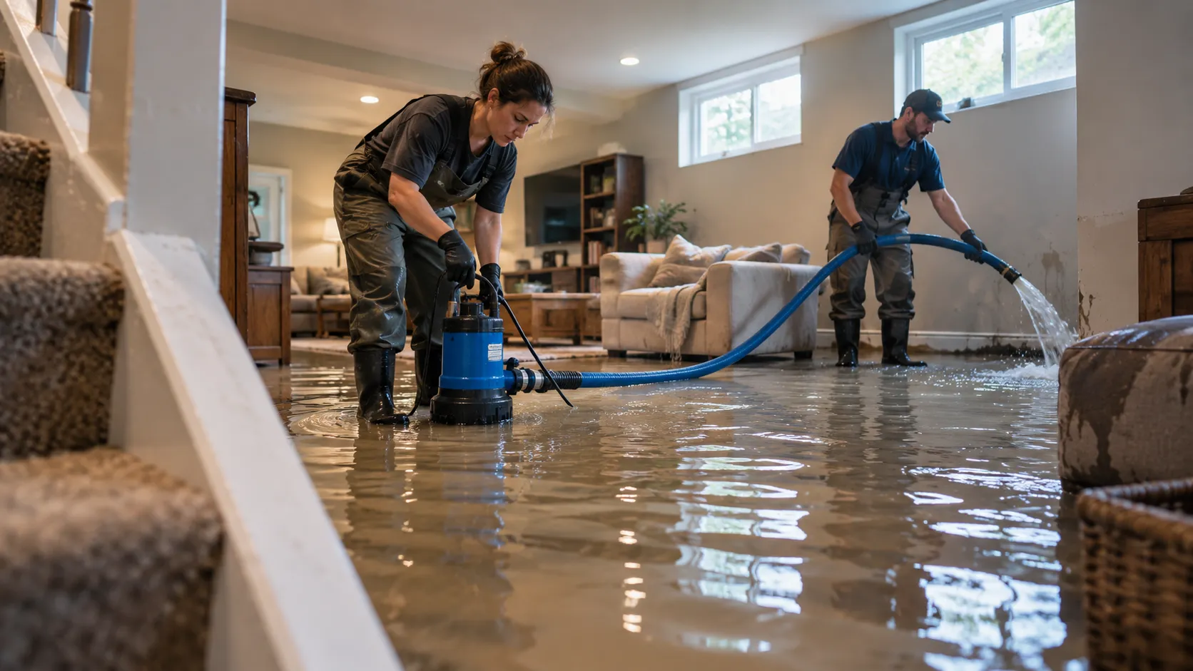 Flooded Basement Cleanup in Harrisburg, PA